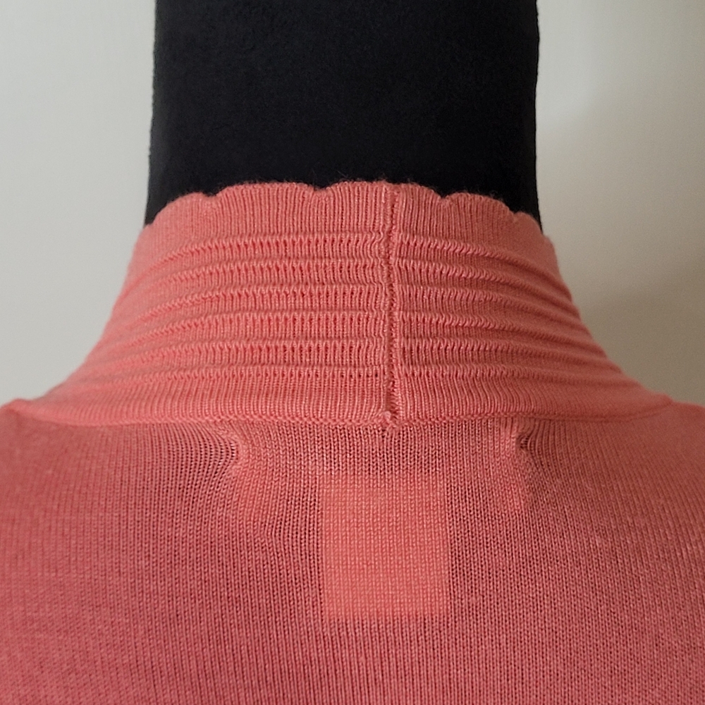 Laura Jeffries Women's 3/4 Sleeves Lightweight Jacket Cardigan Coral Size XL - Picture 4 of 10